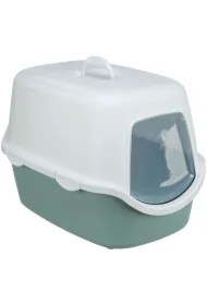 Vico, kuweta kryta, dla kota, szałwiowa/biała, 40 x 40 x 56 cm