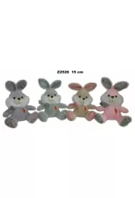 Królik zajączek z marchewką 15cm MIX