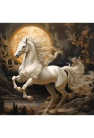 Diamentowa mozaika - Biały rumak
