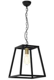 Lampa Wisząca FRAME Czarny Złoty 1xE27