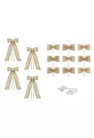 Zestaw dekoracji samochodowych Kokardki juta