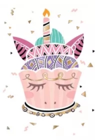 Karnet B8 mini Unicorn tort