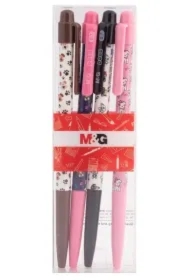 Długopis automat 0.7mm Cats&Dogs nieb 4 szt M&G