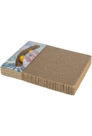 Drapak kartonowy z zabawkami, 38 x 30 cm, biały