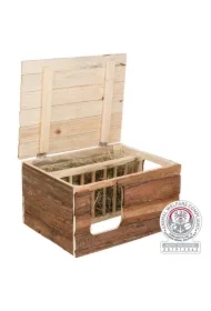 Domek Natural Living Hilke, z przegrodą na siano, 40 x 23 x 32 cm