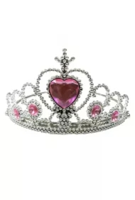 Tiara z kryształkami różowa
