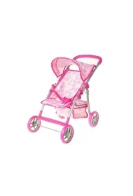 Wózek spacerówka dla lalek z koszem i daszkiem