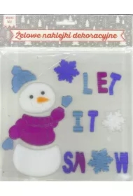 Żelowe naklejki dekoracyjne - BN Let it snow