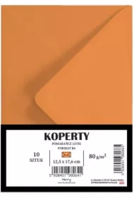 Koperty B6 pomarańczowe 10 szt