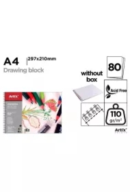 Blok rysunkowy A4/80K 110g