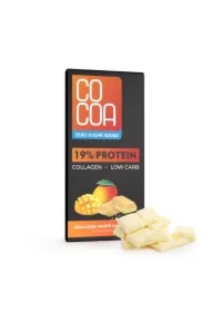 Czekolada biała proteinowa mango z kolagenem bez dodatku cukrów