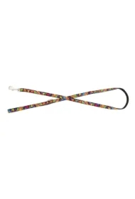 Smycz dla psa, czarna, wzór picasso, taśma polipropylenowa, 16mm/120cm