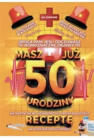 Karnet Urodzinowy z receptą 50