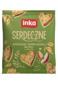 Serdeczne Owsiane serduszka musli z jabłkami