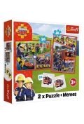 Zdjęcia - Puzzle i mozaiki SAMA Puzzle 2w1 + memos. Drużyna Strażaka 