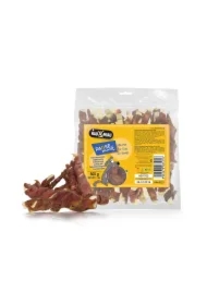 Pausesnack przysmak dla psa, paski ryby owinięte miękką kaczką