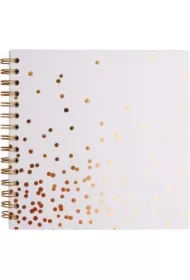 Album na spirali Golden Dots, 20x20cm, 30 ark, kremowe, 180 g/m2
