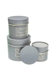 Pudełko Flower Box 3 szt szary