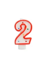 Świeczka cyferka 2 kropki