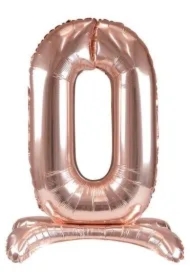 Balon foliowy stojący różowe złoto 0