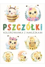 Kolorowanka z naklejkami. Pszczółki