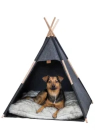Tipi, legowisko zamknięte, dla psa/kota, antracyt, poliester, 70 x 70 x 70 cm