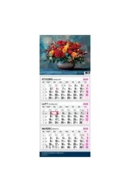 Kalendarz 2026 trójdzielny Bukiet