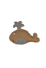 Wieloryb z mocnego materiału brązowy 11 x 9 cm