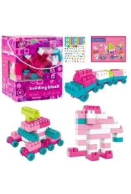  Klocki konstrukcyjne pastelowy róż 230el