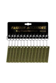 Brelok linijka 6,5cm metalowa (12 szt)