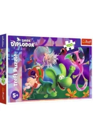 Puzzle 100 el. Smok Diplodok i przyjaciele