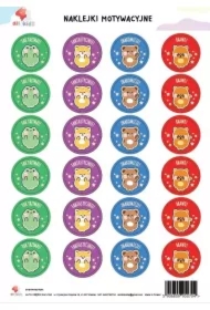 Naklejki motywacyjne A4 dla dzieci zwierzątka