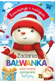 Rozwiązuję i naklejam. Zadania Bałwanka
