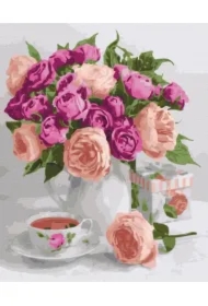 Malowanie po numerach - Fioletowa Martwa Natura