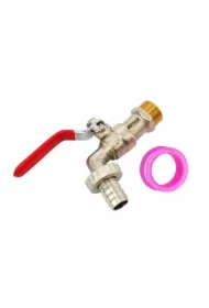 Kran ogrodowy mosiądz niklowany 3/4" gwint zewnętrzny 1"