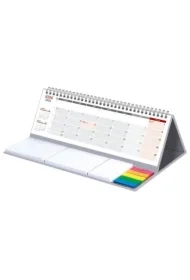 Kalendarz z notesem 2025/2026 maxi szary