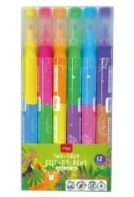 Mazaki warstwowe dwustronne 12 kolorów EASY