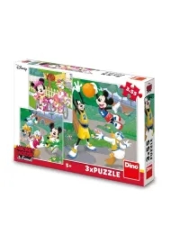 Puzzle 3x55 el. Myszka Miki Sportowcy