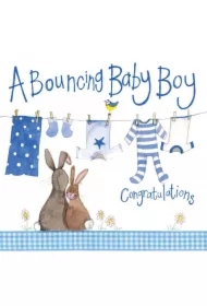 Karnet Narodziny S149 Chłopczyk śpioszki