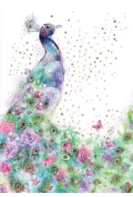 Karnet B8 mini Paw w kwiatach