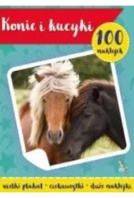 100 naklejek z plakatem. Konie i kucyki