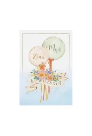 Karnet A5 Ślub Balony