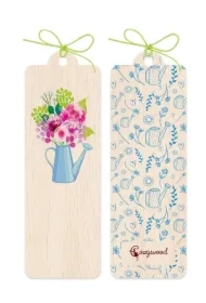 Zakładka drewniana Kwiaty w konewce