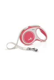 New Comfort, Smycz automatyczna dla psa, czerwona, M, 5m, taśma