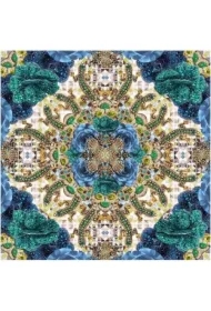 Karnet kwadrat z kopertą Blue Precious Rose