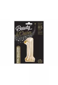 Balon foliowy B&C cyfra 1 szampański