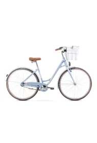 Rower miejski POP ART ECO niebieski 18 M + koszyk