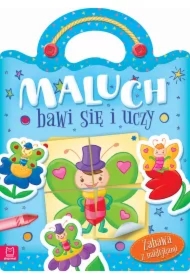 Maluch bawi się i uczy. Zabawa z naklejkami