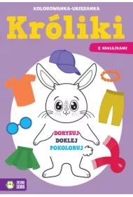 Kolorowanka-ubieranka. Króliki