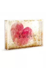 Wodna Ramka Na Zdjęcia Z Brokatem Kocham